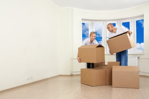 Commercial moving team preparing office relocation in Kingstonvale