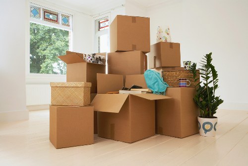 Household and office items being loaded for transport in Kingston Vale