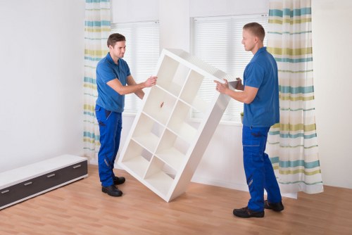 Packing and transporting office furniture and equipment during a Kingston Vale move